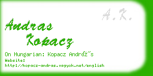 andras kopacz business card